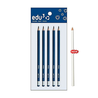edu3 5 Drawing Pencils (Any Grades) + FREE Eraser Blender