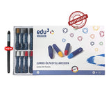 edu3 JUMBO Hexagonal Oil Pastel 24+6 colours + FREE Oil Pastel Blender (Bestseller)
