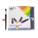 edu3 JUMBO Oil Pastel Round 24 colours + FREE Oil Pastel Blender