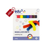 edu3 Modelling Clay, 8 colours x 240 grams