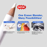 edu3 Pencil Case + 6 x Drawing Pencils (Any grades) + 1 FREE Paper Stump + Eraser Blender