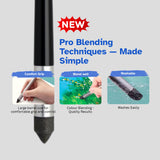 edu3 JUMBO Hexagonal Oil Pastel 48+2 colours + FREE Oil Pastel Blender