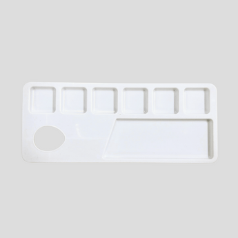 edu3 6 Pot Rectangle Painting Palette with mixing tray