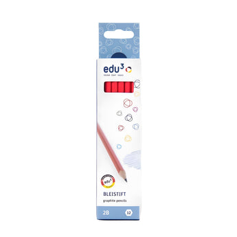 edu3 Hexagonal Writing Pencil 2B, Endcut 12pcs