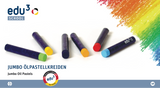 edu3 JUMBO Oil Pastel Round 48 Colours + FREE Oil Pastel Blender
